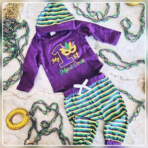 Baby's 1st Mardi Gras Outfit